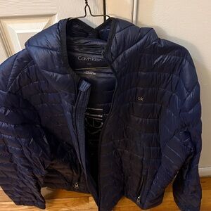 Calvin Klein Dark Blue Quilted Jacket